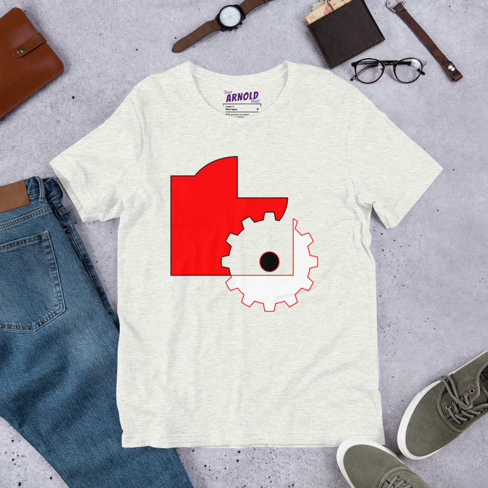 Abstract Geometric Colors T-Shirt in Red