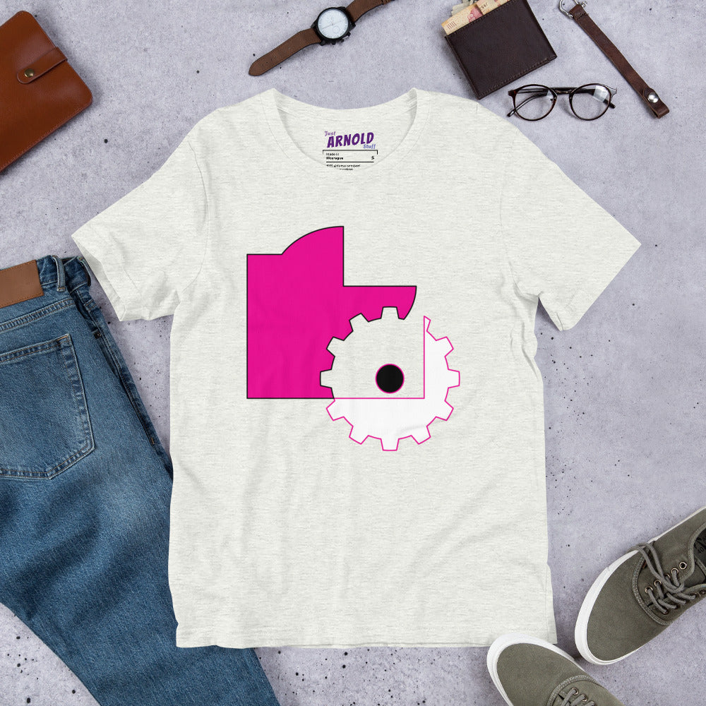 Abstract Geometric Colors T-Shirt in Magenta