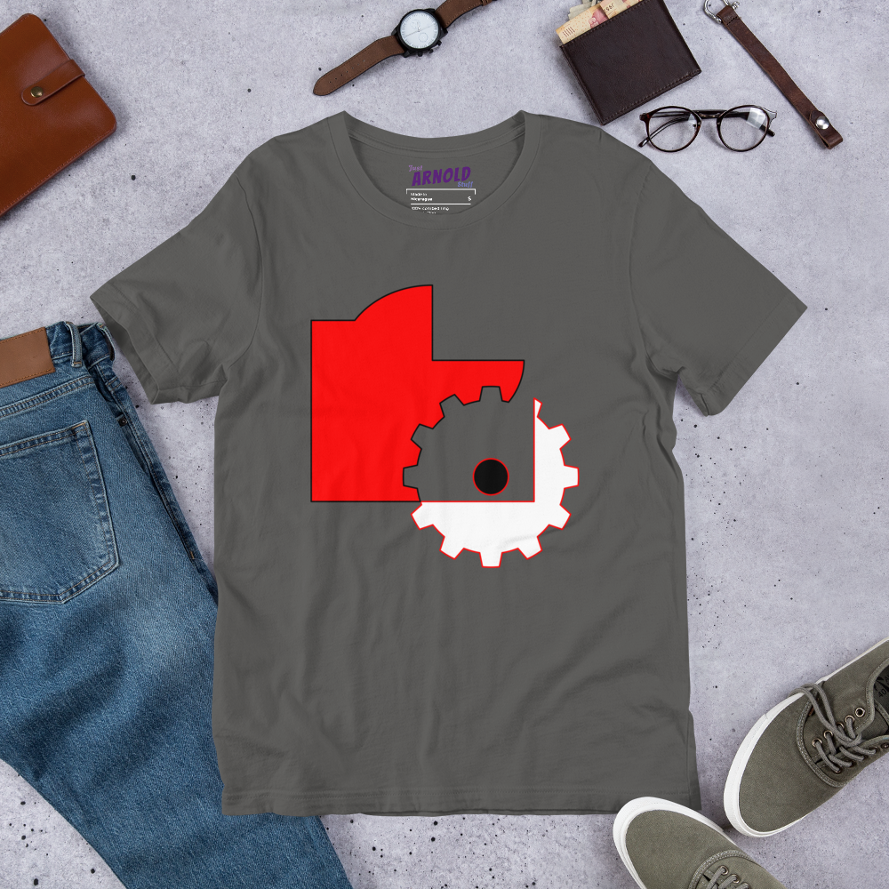 Abstract Geometric Colors T-Shirt in Red