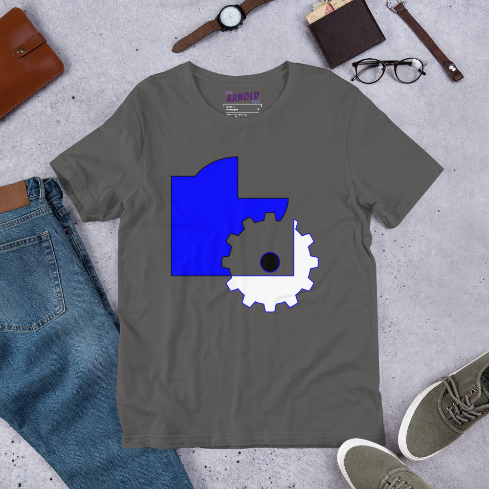 Abstract Geometric Colors T-Shirt in Blue