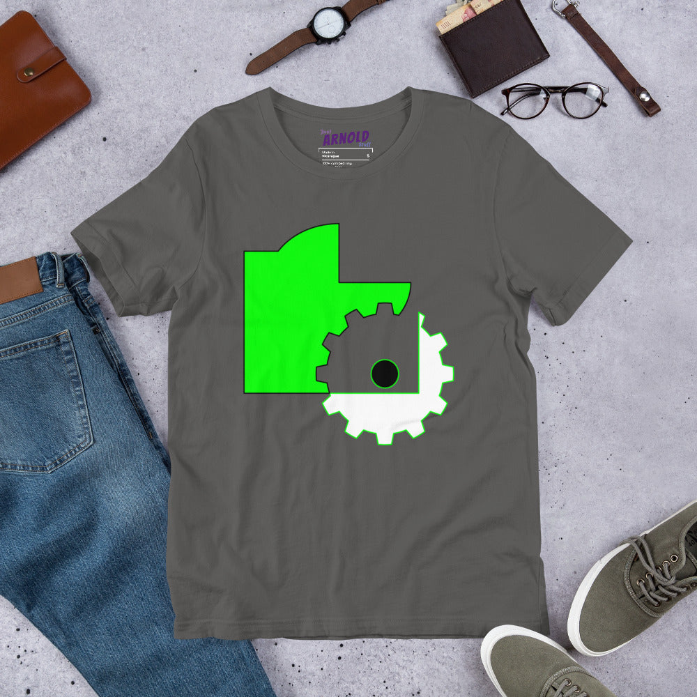 Abstract Geometric Colors T-Shirt in Green