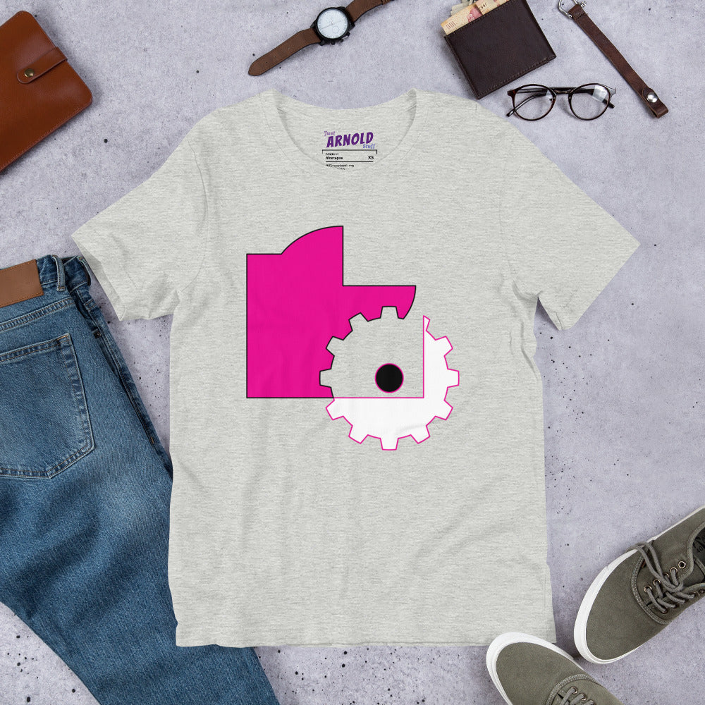 Abstract Geometric Colors T-Shirt in Magenta