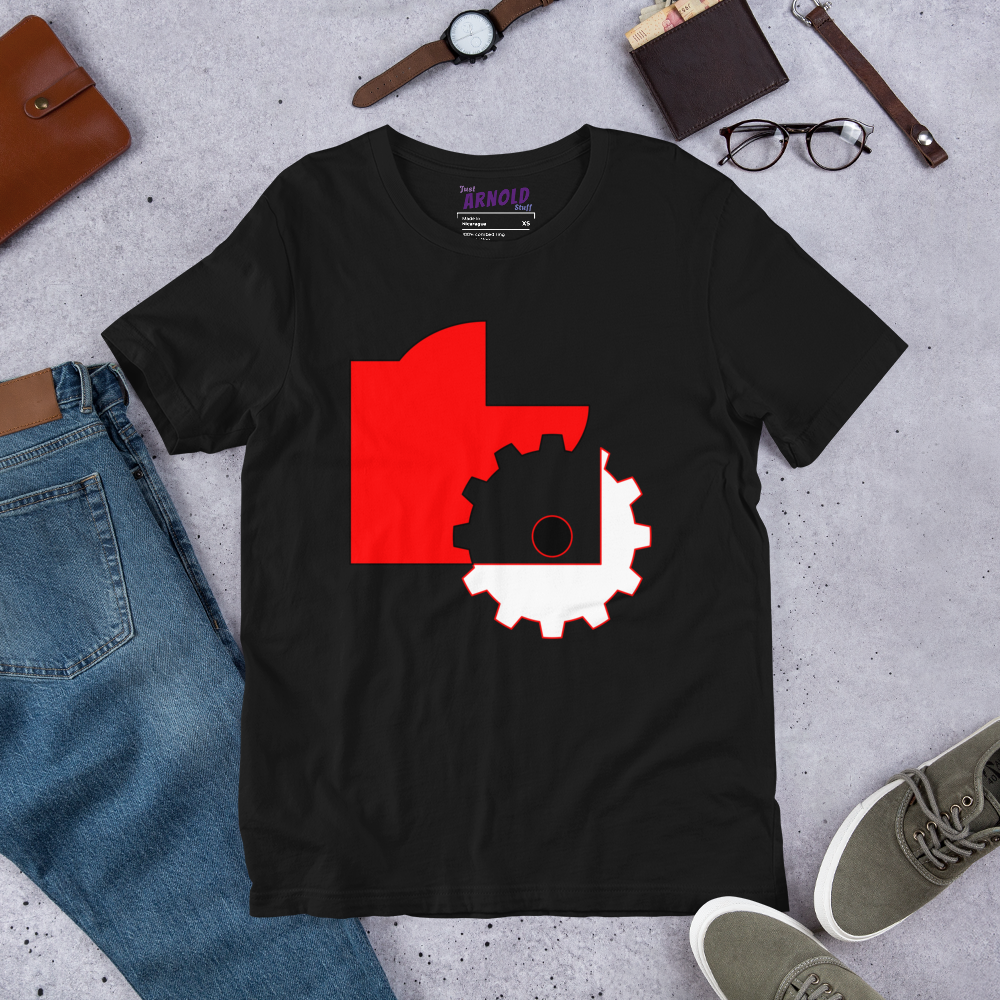 Abstract Geometric Colors T-Shirt in Red