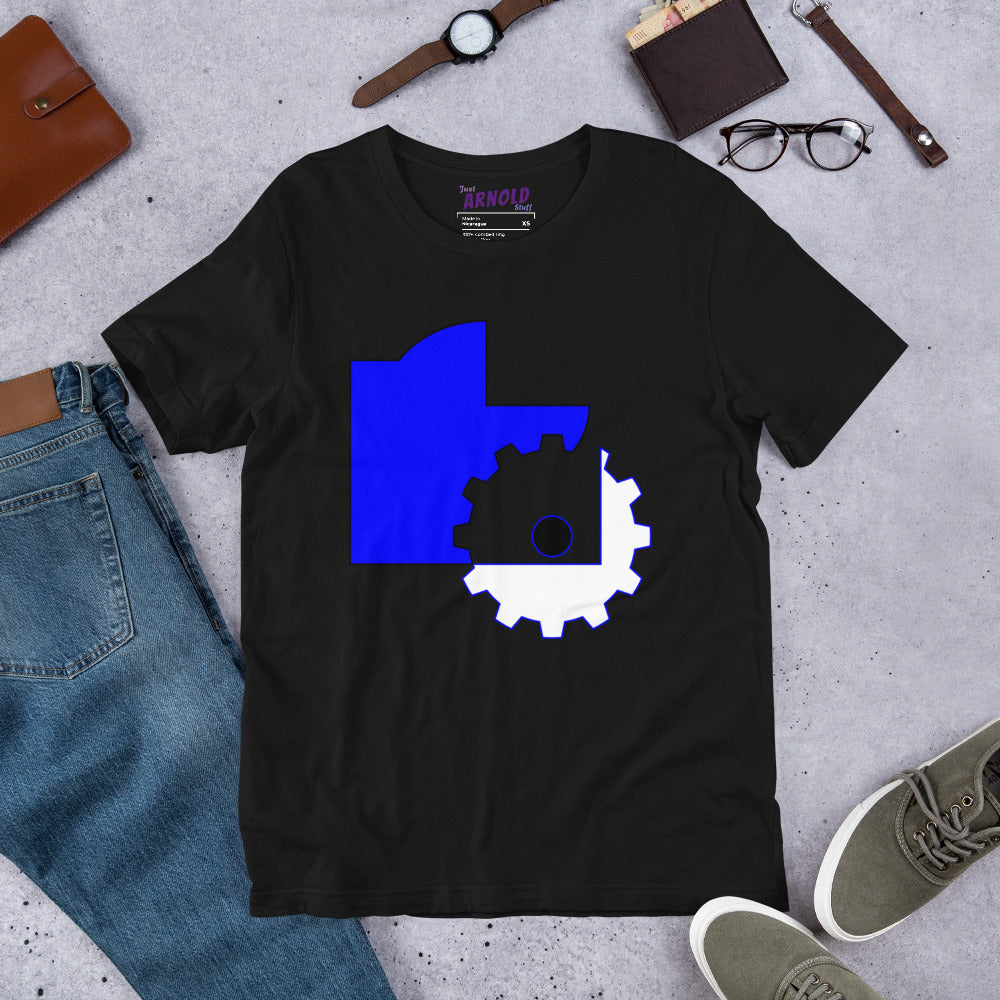 Abstract Geometric Colors T-Shirt in Blue