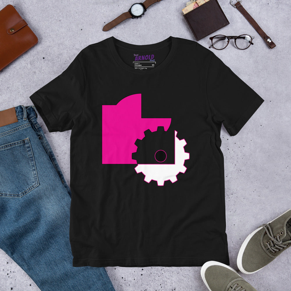 Abstract Geometric Colors T-Shirt in Magenta