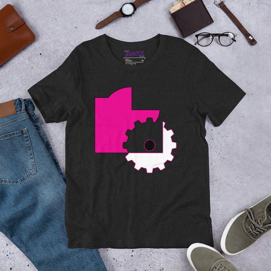 Abstract Geometric Colors T-Shirt in Magenta