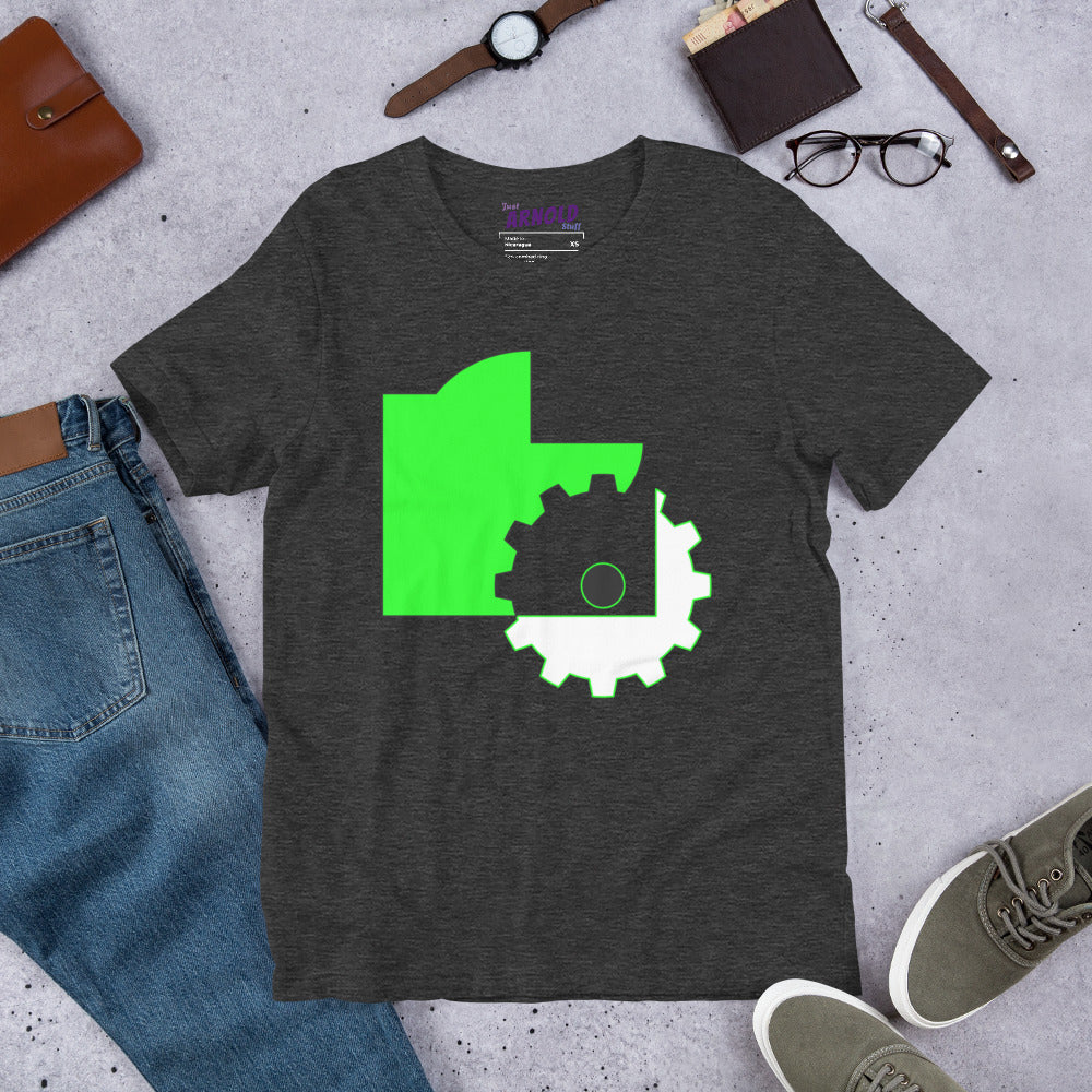 Abstract Geometric Colors T-Shirt in Green