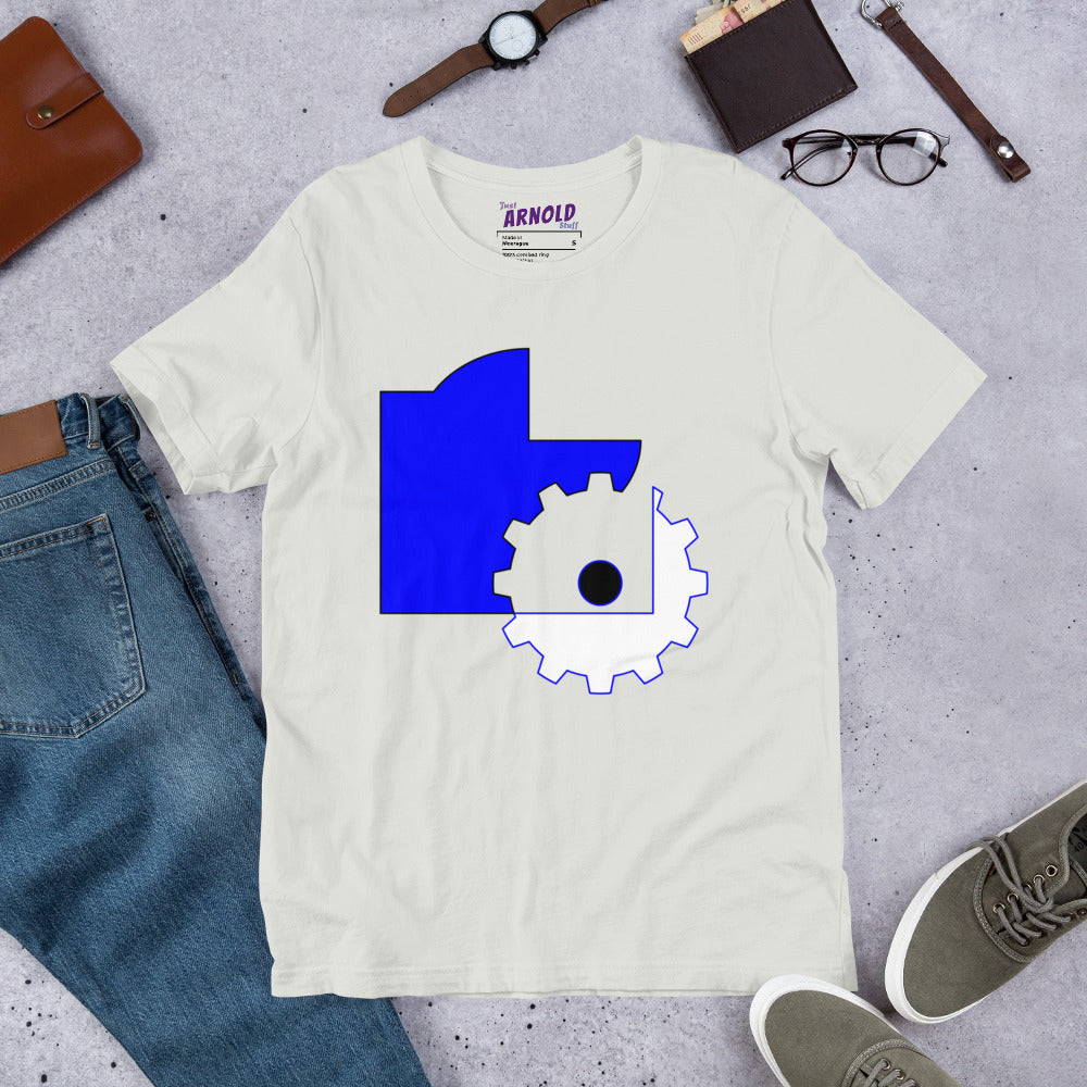 Abstract Geometric Colors T-Shirt in Blue