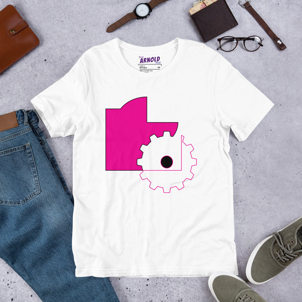 Abstract Geometric Colors T-Shirt in Magenta